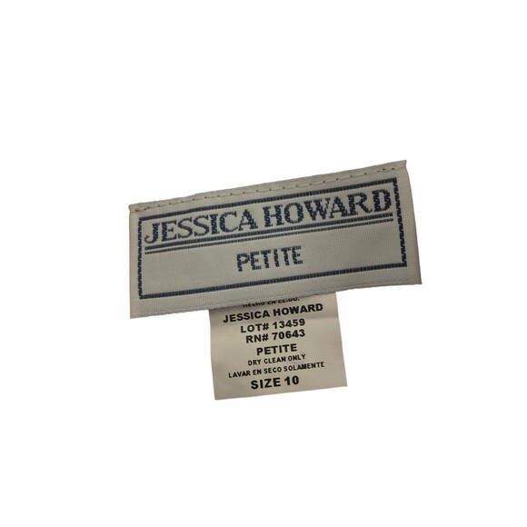 Vintage Jessica Howard Petite Black & Tan Abstract Pattern Fit & Flare Dress - Picture 6 of 11